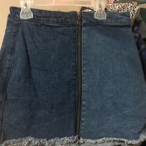 Two tone jean skirt